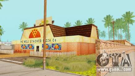 The new texture pizzerias and amenities at Delude for GTA San Andreas