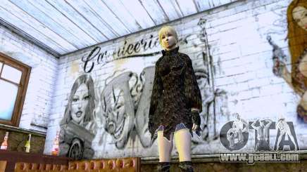 The blonde girl in black clothes for GTA San Andreas