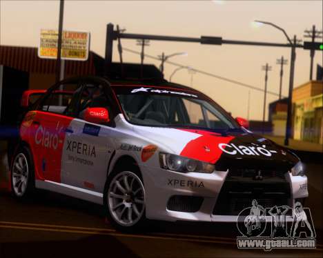 Mitsubushi Lancer Evolution Rally Team Claro for GTA San Andreas