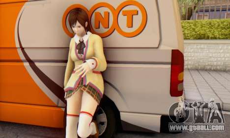 Kokoro wearing a school uniform (DOA5) for GTA San Andreas
