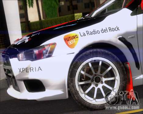 Mitsubushi Lancer Evolution Rally Team Claro for GTA San Andreas