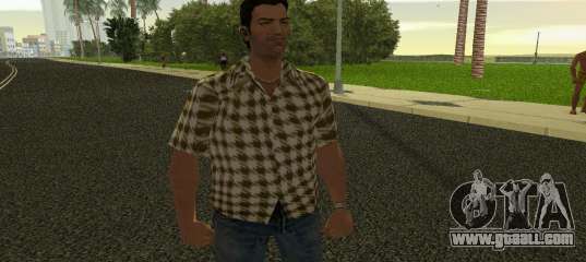 Kockas polo - citrom sarga T-Shirt for GTA Vice City