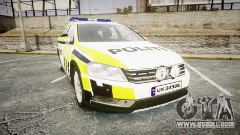 Volkswagen Passat 2014 Marked Norwegian Police for GTA 4