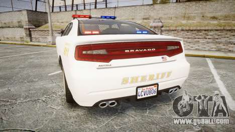 GTA V Bravado Buffalo LS Sheriff White [ELS] for GTA 4