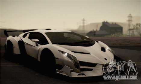 Lamborghini Veneno LP750-4 White Black 2014 for GTA San Andreas