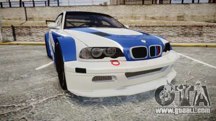 BMW M3 E46 GTR Most Wanted plate NFS MW for GTA 4
