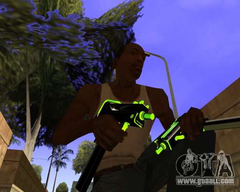 Chrome Green Weapon Pack for GTA San Andreas