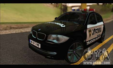 BMW 120i GEO Police for GTA San Andreas
