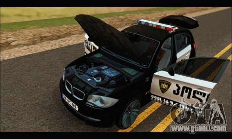BMW 120i GEO Police for GTA San Andreas