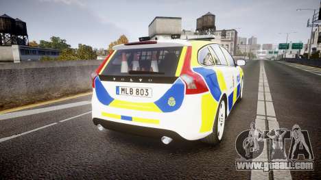 Volvo V60 Swedish Police [ELS] for GTA 4