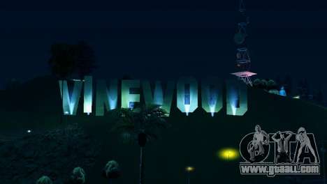 Backlit labels Vinewood for GTA San Andreas