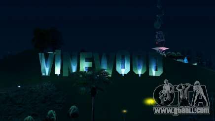 Backlit labels Vinewood for GTA San Andreas