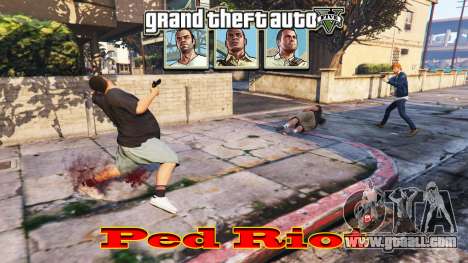 GTA 5 Ped Riot (a Riot of the citizens of Los Santos)