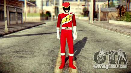 Power Rangers Kyoryu Red Skin for GTA San Andreas