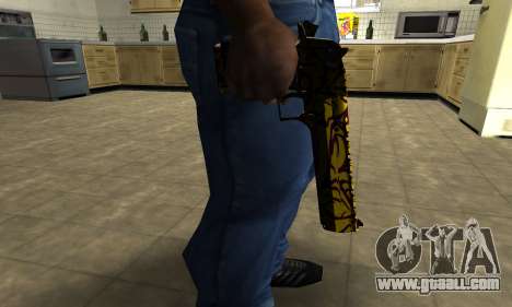 Yellow Jungle Deagle for GTA San Andreas