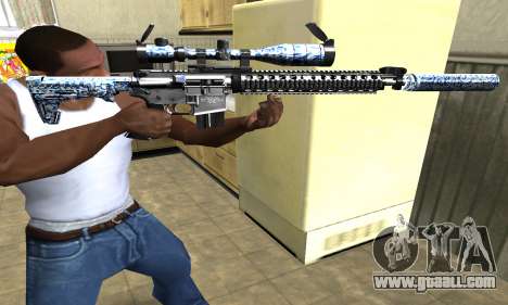 Blue Snow Sniper Rifle for GTA San Andreas