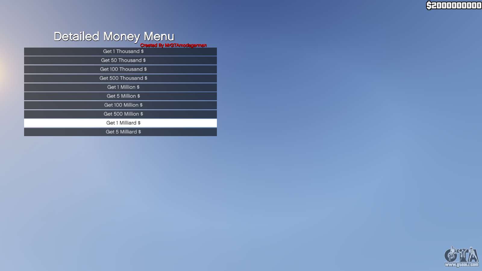 Detailed Money Menu [LUA] [PC SP ONLY] 