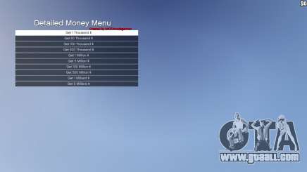 Detailed Money Menu for GTA 5