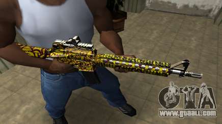 Yellow Jungle M4 for GTA San Andreas