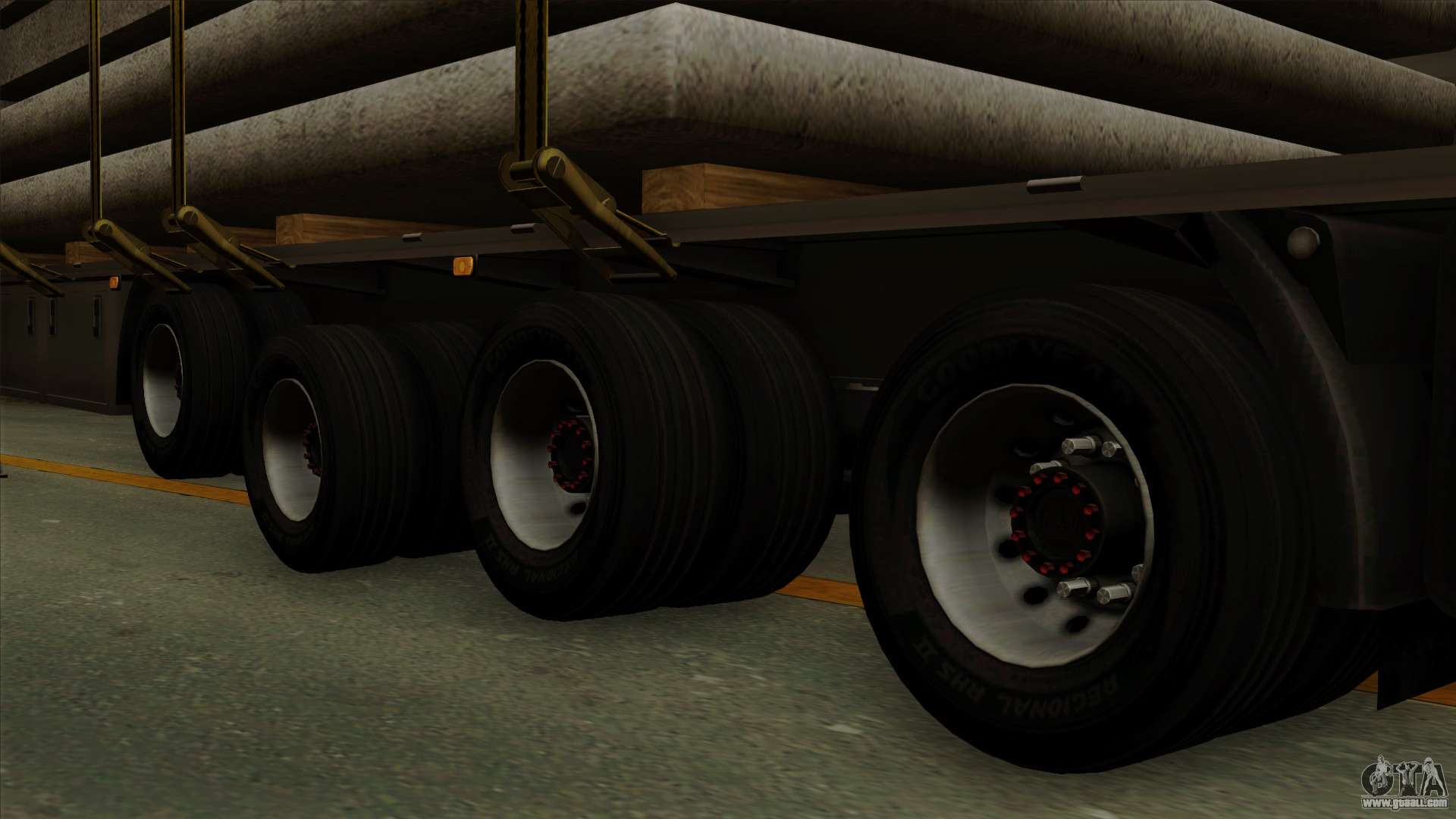 Flatbed3 Grey for GTA San Andreas
