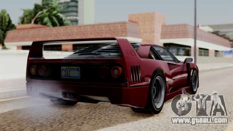 Ferrari F40 1987 without Up Lights IVF for GTA San Andreas