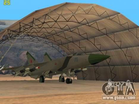 The MiG 25 for GTA San Andreas