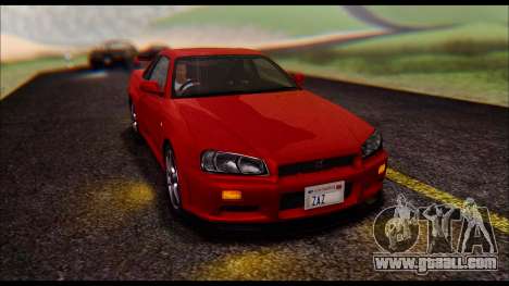 Nissan Skyline R-34 GT-R V-spec 1999 No Dirt for GTA San Andreas