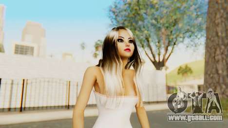 Blonde White Top for GTA San Andreas