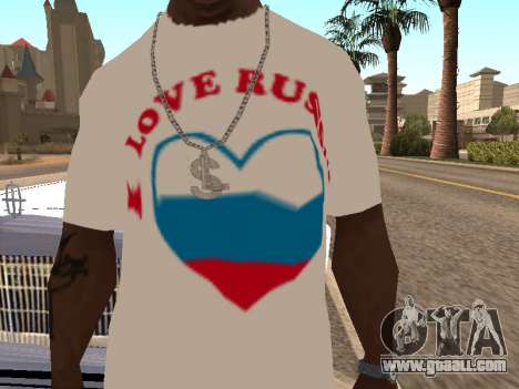 T-shirt I love Russia for GTA San Andreas