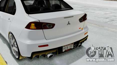 Mitsubishi Lancer Evolution X GSR Full Tunable for GTA San Andreas