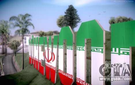 New Vinewood colors Iran flag for GTA San Andreas