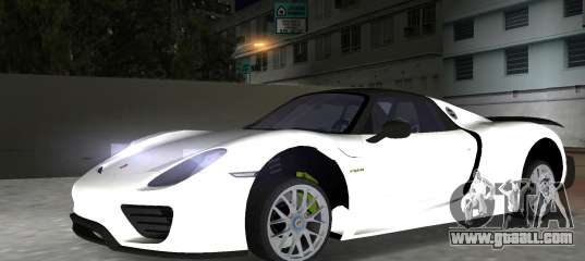 2016 Porsche 918 Spyder Weissach Package for GTA Vice City