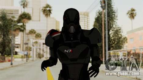ME2 Shepard Default N7 Armor with Death Mask for GTA San Andreas