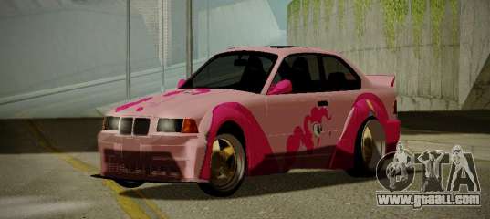 BMW M3 E36 Pinkie Pie for GTA San Andreas