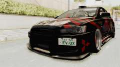 Mitsubishi Lancer Evolution X Ken Kaneki Itasha for GTA San Andreas