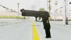 Tariq Iraqi Pistol Back v1 Black Long Ammo for GTA San Andreas