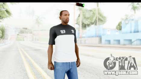 Adidas Black White T-Shirt for GTA San Andreas