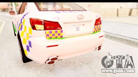 Lexus IS F PDRM for GTA San Andreas