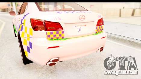 Lexus IS F PDRM for GTA San Andreas