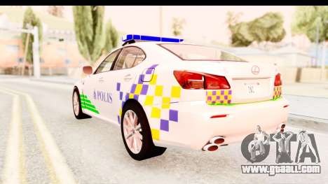 Lexus IS F PDRM for GTA San Andreas