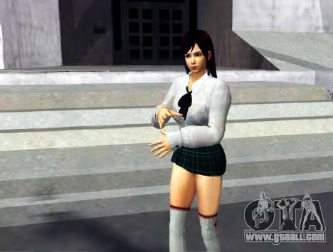 Kokoro Slutty Schoolgirl for GTA San Andreas