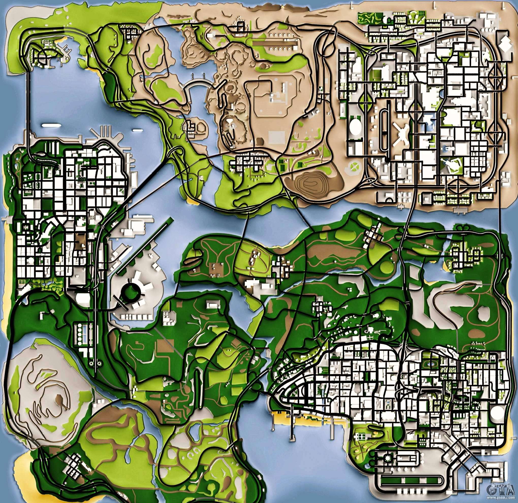 gta san andreas full map