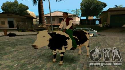 Riding on the cow for GTA San Andreas