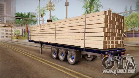 Flatbed Trailer Blue for GTA San Andreas