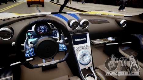 Koenigsegg Agera Police 2013 for GTA 4