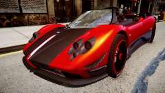 Pagani Zonda Cinque Roadster красный for GTA 4