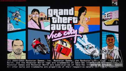 GTA Vice City Boot screens for GTA San Andreas