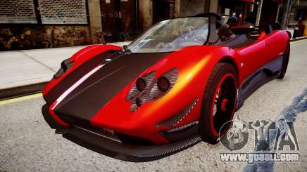 Pagani Zonda Cinque Roadster красный for GTA 4