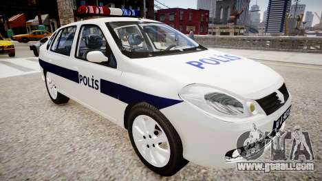 Renault Clio Symbol Police 2011 for GTA 4