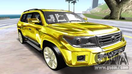 Toyota Land Cruiser 200 жёлтый for GTA San Andreas